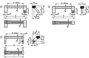 Rohrgriffe Aluminium mit Aluminium-Griffschenkel